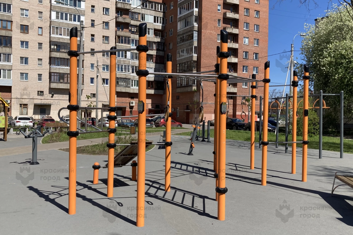Воркаут «4 турника, 2 шведские стенки, 2 пары колец, рукоход и скамьи для пресса» - фото 7