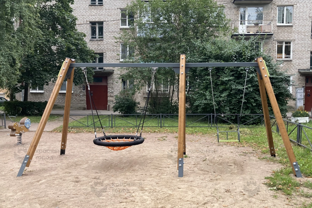 Качели деревянные «Гнездо и место для 1 подвеса» - фото 2
