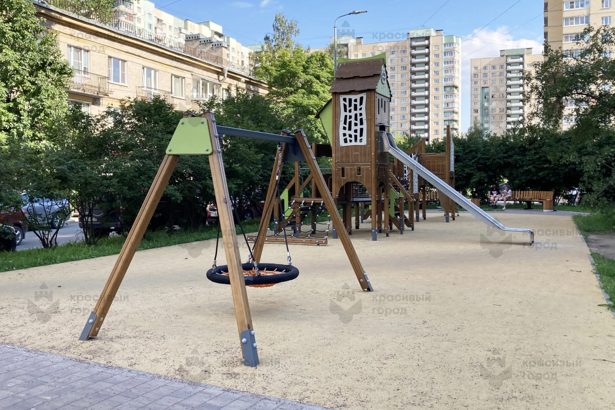 Качели деревянные «Гнездо» - фото 5