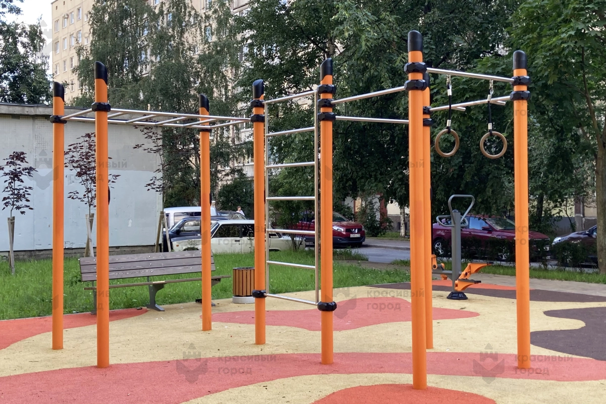 Воркаут «3 турника, шведская стенка, кольца и рукоход» - фото 1