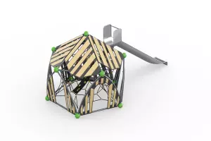 Игровой комплекс «Молекула-5 с горкой на крыше»