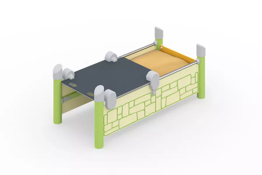 Песочница «Дом культуры» с крышкой
