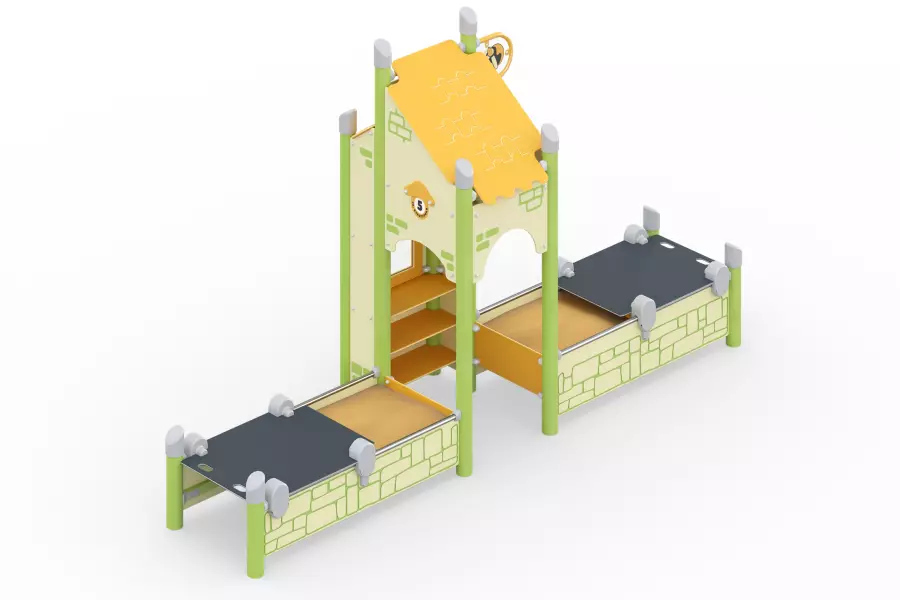 Песочный дворик «Дом культуры» тип-2 (с крышками)