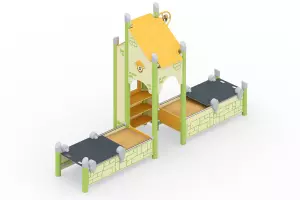 Песочный дворик «Дом культуры» тип-2 (с крышками)