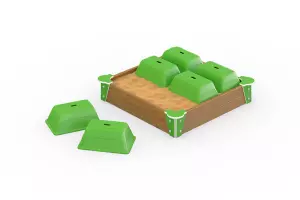 Песочница с крышкой-стульчиками