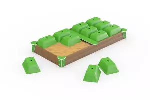 Песочница с крышкой-стульчиками двойная