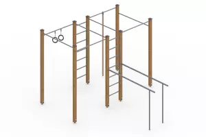 Спортивный комплекс СК-11 с кольцами и канатом