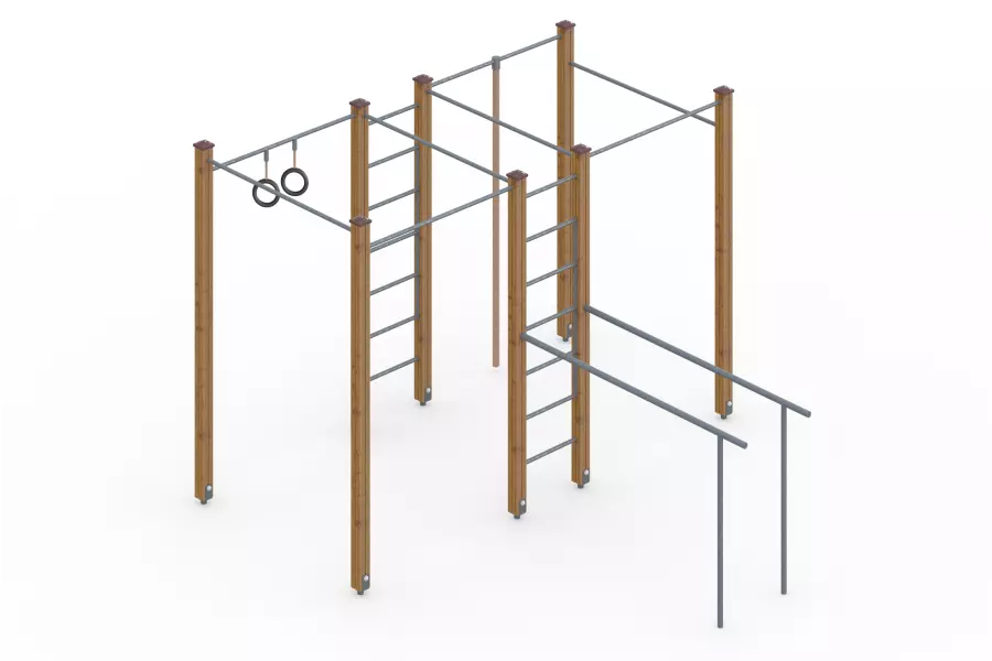 Спортивный комплекс СК-11 с кольцами и канатом