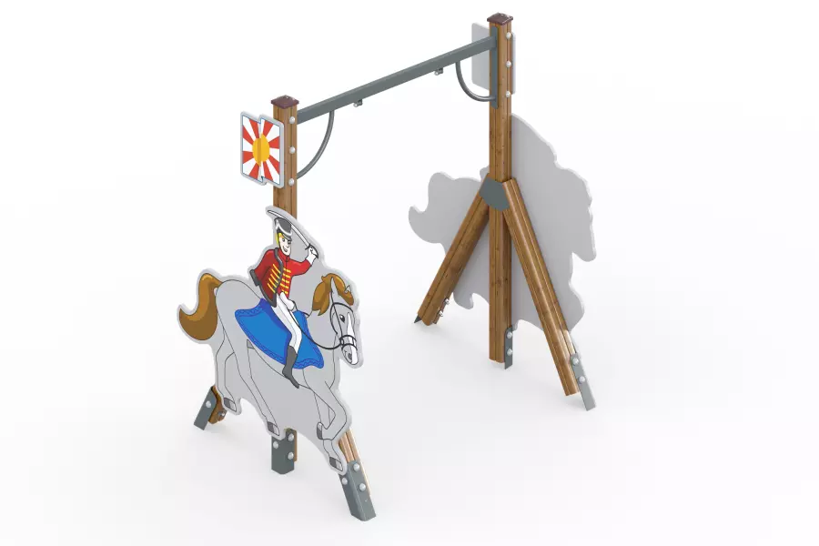 Качели деревянные «Гусар русской армии» с местом для 1 подвеса