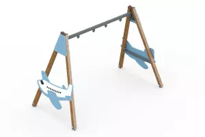 Качели деревянные «Аэропорт» с местом для 2 подвесов