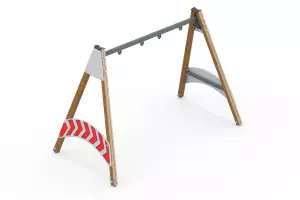 Качели деревянные «ДПС» с местом для 2 подвесов