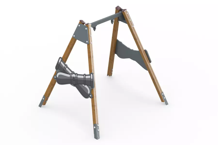 Качели деревянные «Бородино» с местом для 1 подвеса