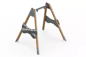 Качели деревянные «Бородино» с местом для 1 подвеса