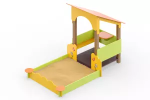 Песочница с домиком