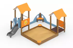 Песочный дворик с горкой