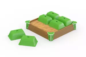 Песочница с крышкой-стульчиками