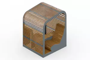 Беседка - шезлонг со столом