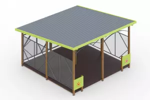 Теневой навес 20 кв. метров