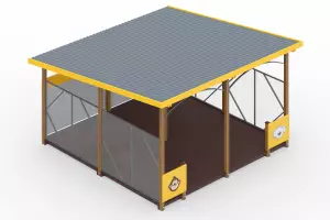 Теневой навес «Джунгли» жёлтый