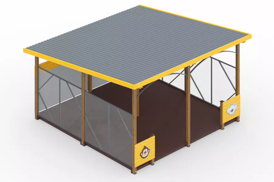 Теневой навес «Джунгли» жёлтый