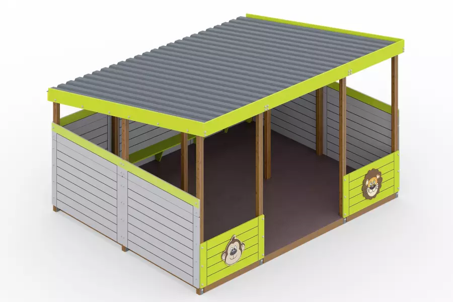 Теневой навес «Джунгли» зеленый