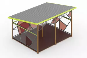 Теневой навес «Танграм» цветной тип-1