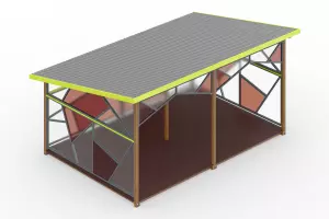 Теневой навес «Танграм» цветной тип-2