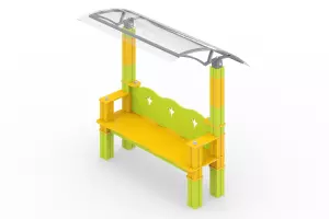 Диван с навесом из кубиков