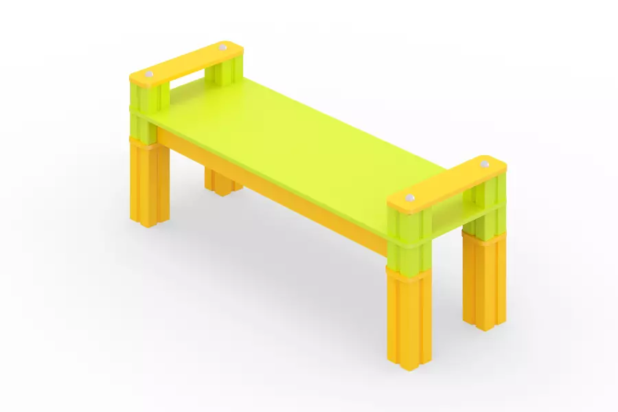 Скамья из кубиков