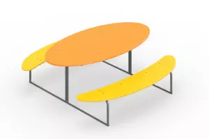 Стол со скамьями «Луна»