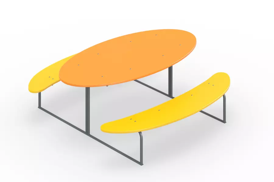 Стол со скамьями «Луна»