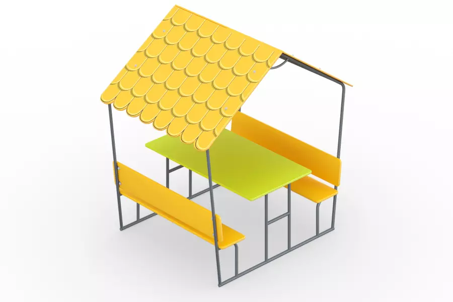 Стол со скамьями Пикник с навесом