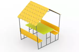 Стол со скамьями Пикник с навесом