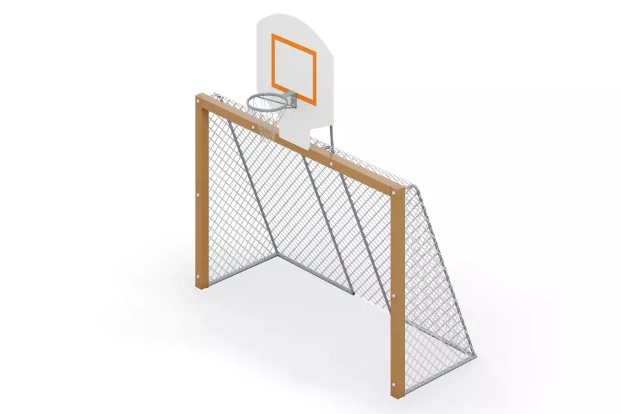 Ворота для мини футбола с баскет. кольцом