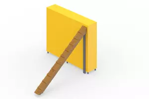 Стена с наклонной доской