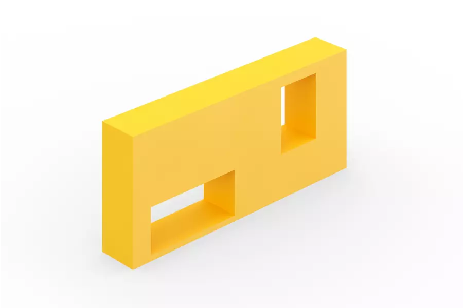 Стена с двумя проемами