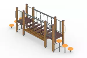 Спортивный комплекс «Переправа» с качающимся мостиком