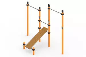 Воркаут «2 турника и скамья для пресса»