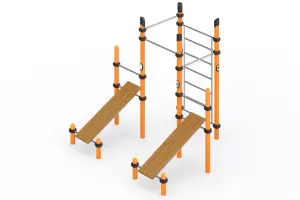 Воркаут «3 турника, шведская стенка и 2 скамьи для пресса»