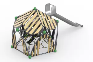 Игровой комплекс «Молекула-5 с горкой на крыше»