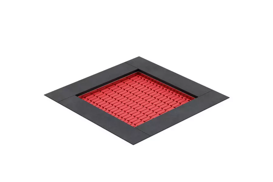 Квадрат батут для детской площадки 180  (прыж. пов. 121х121) красный