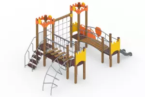Игровой комплекс «Четыре башни с сеткой» Замок