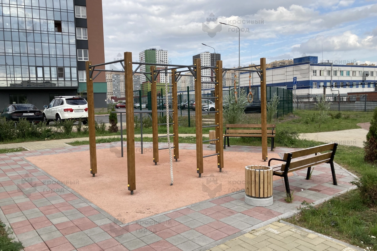 Спортивный комплекс СК-11 с кольцами и канатом - фото 1