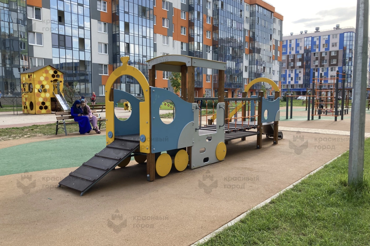 Игровой комплекс «Паровозик с вагончиком и горкой» - фото 2