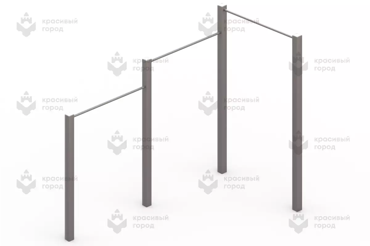 Турник трехуровневый - рендер