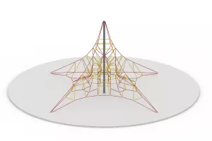 Пирамида 8м (красно-жёлтая, пластик жёлтый)