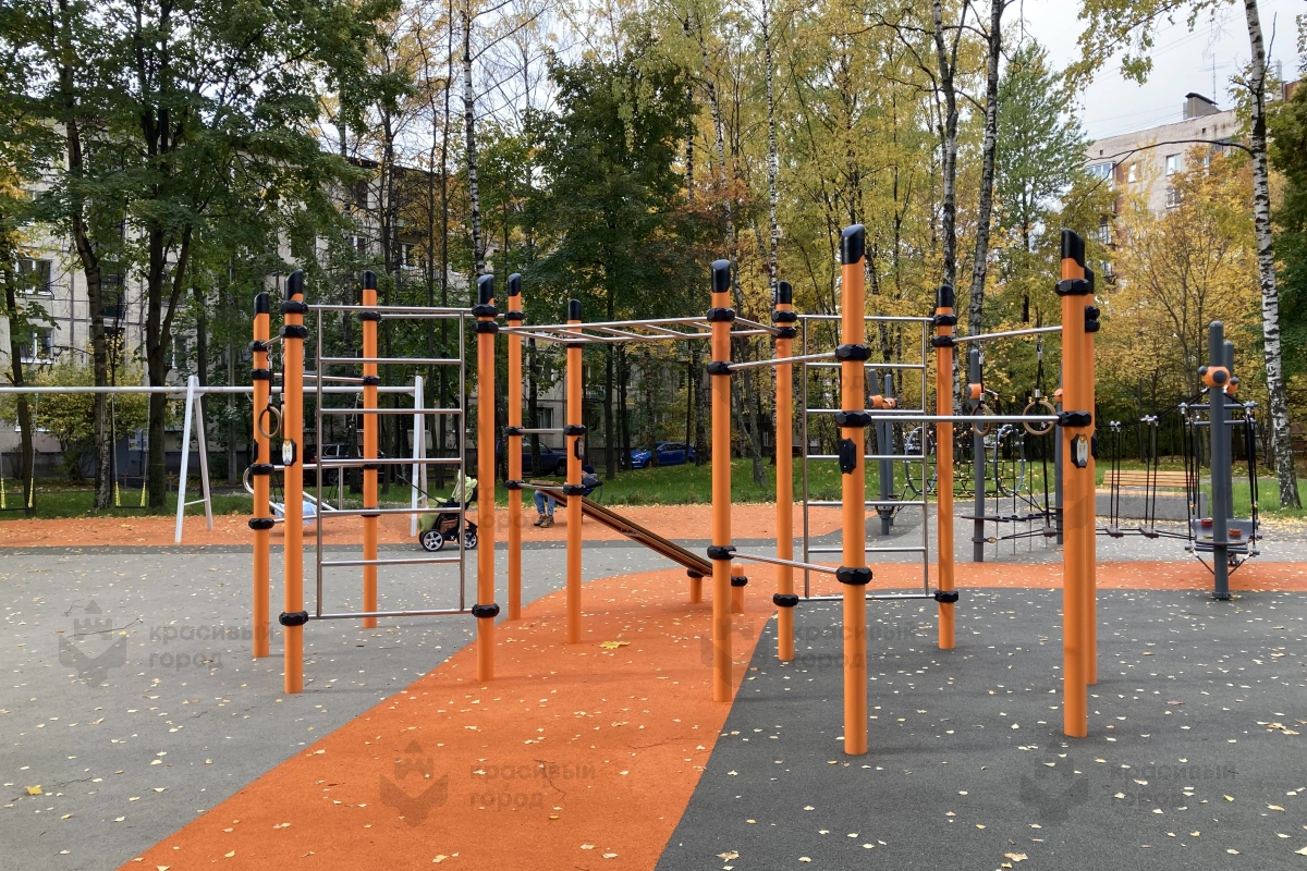 Воркаут «4 турника, 2 шведские стенки, 2 пары колец, рукоход и скамьи для пресса» - фото 2
