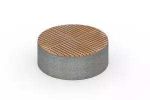 Скамья круглая на бетонном основании тип-5