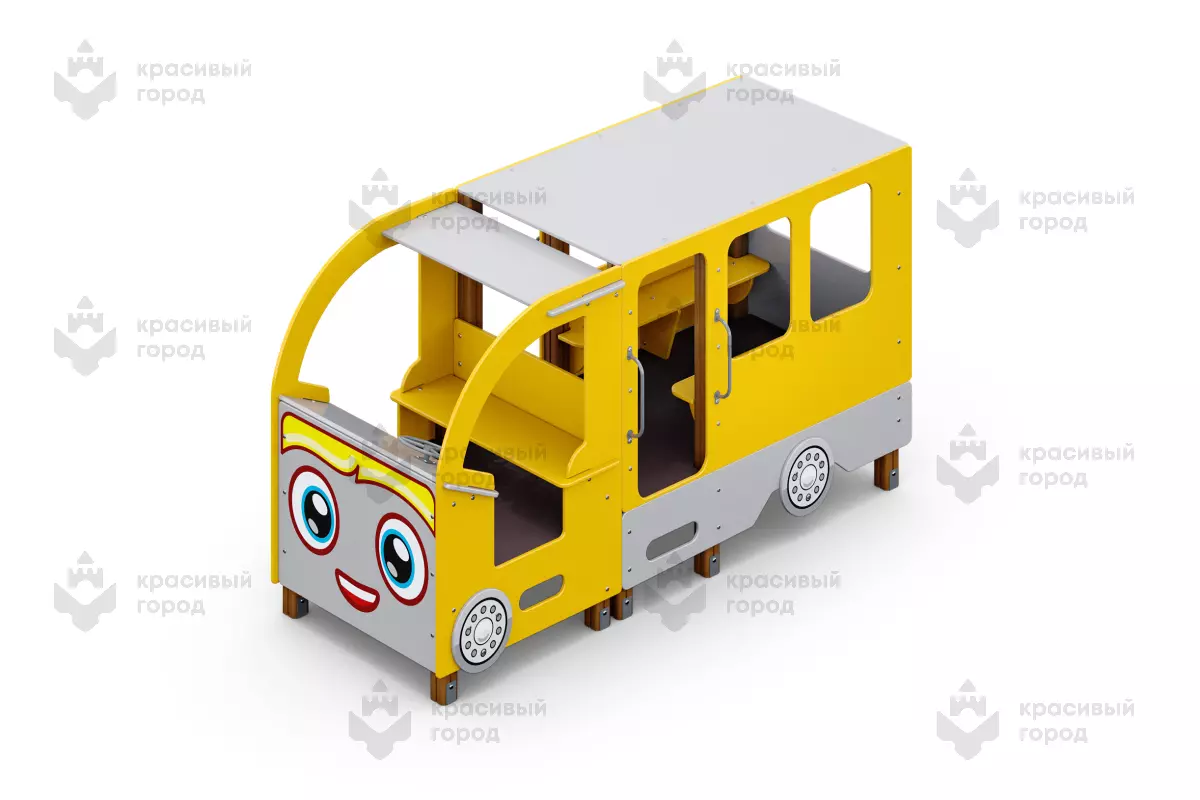 Игровой комплекс «Автобус» - рендер