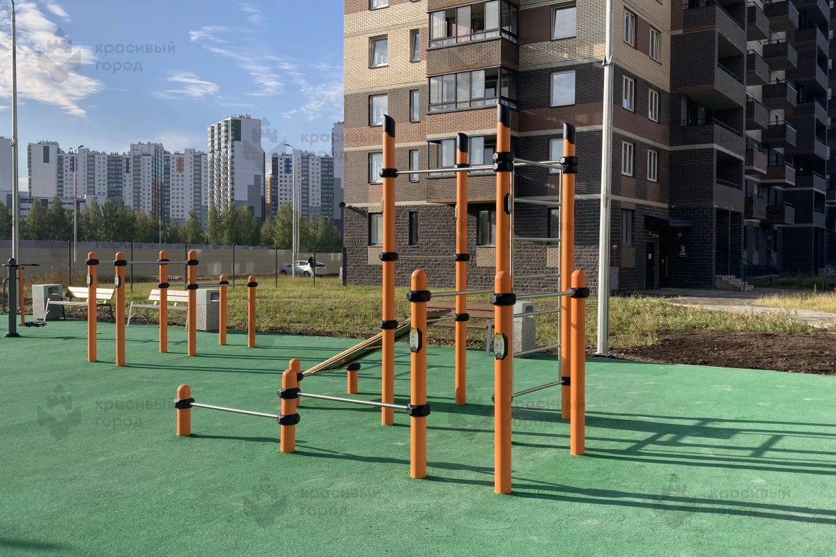 Воркаут «5 турников, шведская стенка, брусья и скамья для пресса» - фото 4